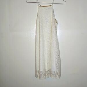Peach Royal ivory lace dress. Size Small